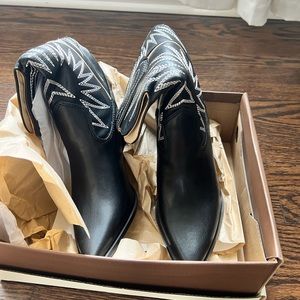 Never worn! Mid calf cowboy boots